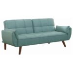 Caufield Biscuit-tufted Sofa Bed Turquoise Blue 360097 By Coaster Furniture 21