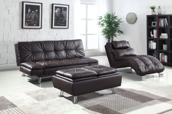Dilleston Tufted Back Upholstered Sofa Bed Brown 300321 By Coaster Furniture 8