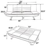 Julian Upholstered Sofa Bed with Pillow-top Seating Gray 503966 By Coaster Furniture 13