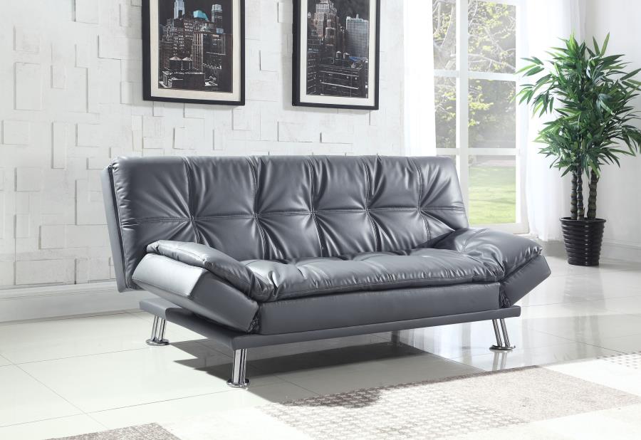 Dilleston Tufted Back Upholstered Sofa Bed Gray 500096 By Coaster Furniture