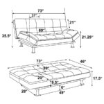 Dilleston Tufted Back Upholstered Sofa Bed Gray 500096 By Coaster Furniture 14