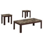 Rhodes 3-piece Faux Marble Top Occasional Set Brown 700395 By Coaster Furniture 19