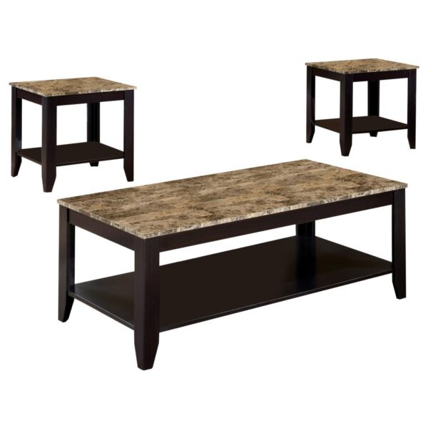 Flores 3-piece Occasional Table Set with Shelf Cappuccino 700155 By Coaster Furniture 7