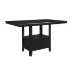 Charcoal gray Raven Collection Counter Height Table By Homelegance 18