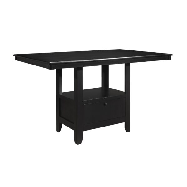Charcoal gray Raven Collection Counter Height Table By Homelegance 11