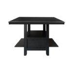 Charcoal gray Raven Collection Counter Height Table By Homelegance 19
