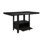 Charcoal gray Raven Collection Counter Height Table By Homelegance 20