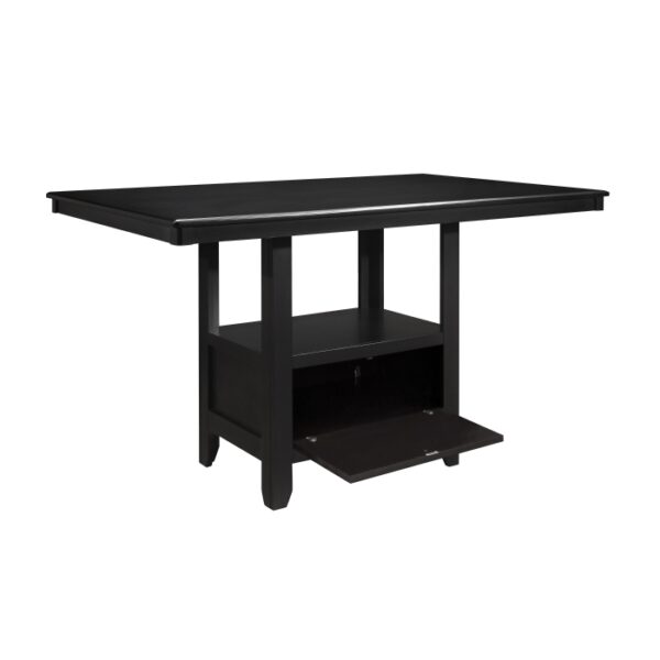 Charcoal gray Raven Collection Counter Height Table By Homelegance 13