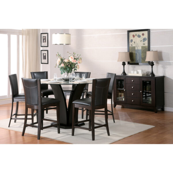 Espresso Round Daisy Collection Counter Height Table By Homelegance 10