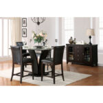 Espresso Daisy Collection Counter Height Table By Homelegance 14