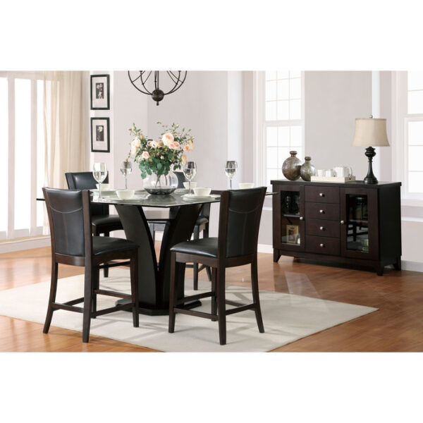 Espresso Daisy Collection Counter Height Table By Homelegance 10