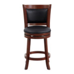 Dark cherry Shapel Collection Swivel Counter Height Chair By Homelegance 13