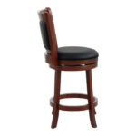 Dark cherry Shapel Collection Swivel Counter Height Chair By Homelegance 14