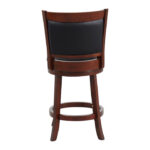 Dark cherry Shapel Collection Swivel Counter Height Chair By Homelegance 15