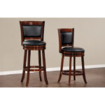 Dark cherry Shapel Collection Swivel Pub Height Chair By Homelegance 11