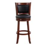 Dark cherry Shapel Collection Swivel Pub Height Chair By Homelegance 9
