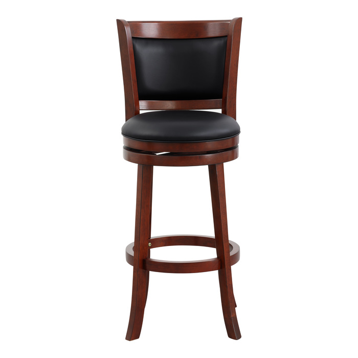 Dark cherry Shapel Collection Swivel Pub Height Chair By Homelegance