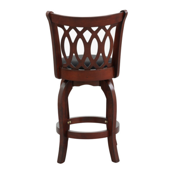 Dark cherry Decorative Shapel Collection Swivel Counter Height Chair By Homelegance 6