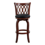 Dark Cherry Decorative Shapel Collection Swivel Pub Height Chair By Homelegance 9