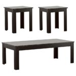 Rhodes 3-piece Faux-marble Top Occasional Table Set Black 700375 By Coaster Furniture 19