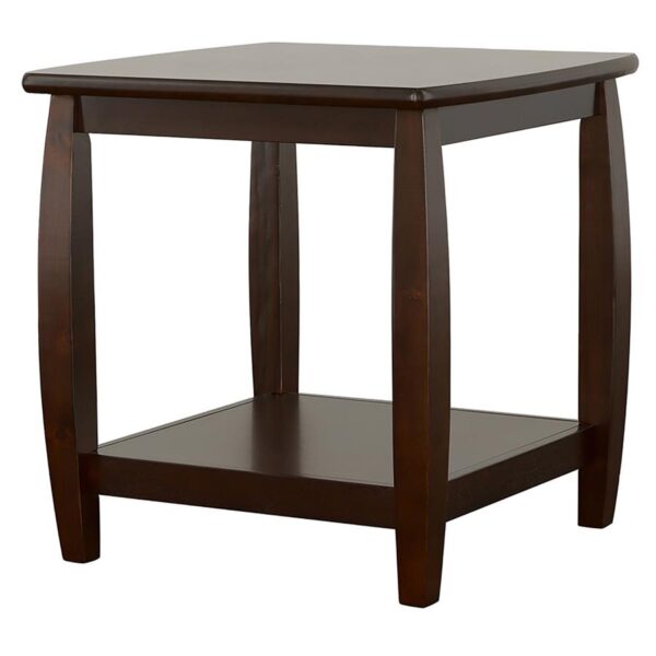 Dixon Square End Table with Bottom Shelf Espresso 701077 By Coaster Furniture 9