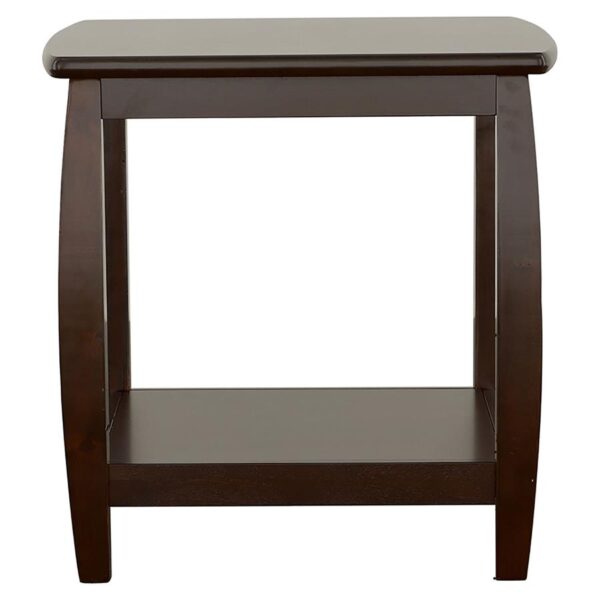 Dixon Square End Table with Bottom Shelf Espresso 701077 By Coaster Furniture 11
