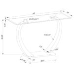 Pruitt Rectangular Sofa Table Satin 701239 By Coaster Furniture 14