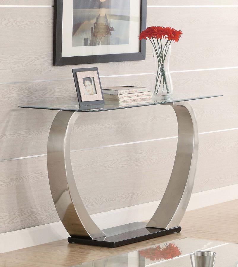 Pruitt Rectangular Sofa Table Satin 701239 By Coaster Furniture