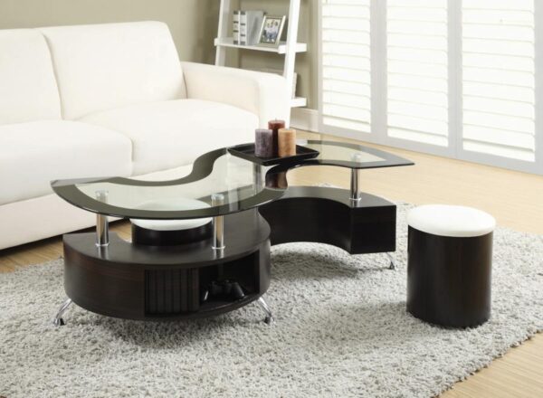 Buckley 3-piece Coffee Table and Stools Set Cappuccino 720218 By Coaster Furniture 9