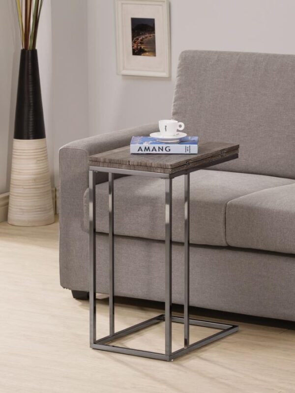 Pedro Expandable Top Accent Table Weathered Gray and Black 902864 By Coaster Furniture 5