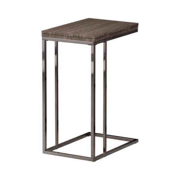 Pedro Expandable Top Accent Table Weathered Gray and Black 902864 By Coaster Furniture 6
