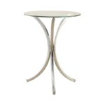 Eloise Round Accent Table with Curved Legs Chrome 902869 By Coaster Furniture 8