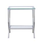 Saide Square End Table with Mirrored Shelf Chrome 720337 By Coaster Furniture 14