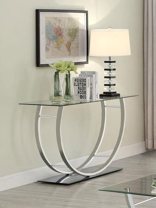 Danville U-shaped Sofa Table Chrome 704989 By Coaster Furniture 8