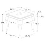 Luna Square End Table Chrome and Black 705017 By Coaster Furniture 14