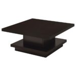 Reston Pedestal Square Coffee Table Cappuccino 705168 By Coaster Furniture 16