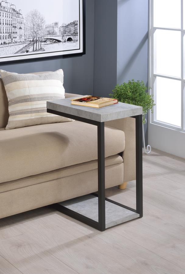 Beck Accent Table Cement and Black 902933 By Coaster Furniture