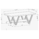 Stevens V-shaped Coffee Table Black and Antique Grey 705398 By Coaster Furniture 14