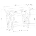 Stevens V-shaped Sofa Table Black and Antique Gray 705399 By Coaster Furniture 14