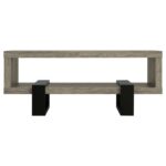 Dinard Coffee Table with Shelf Gray Driftwood 720878 By Coaster Furniture 16