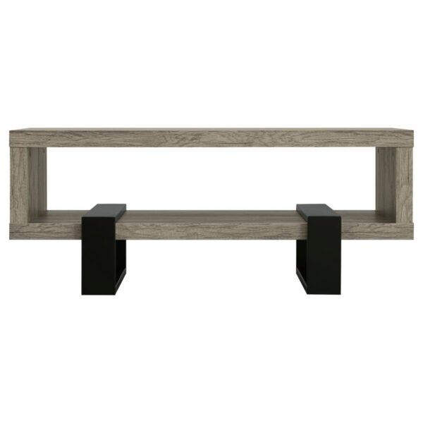 Dinard Coffee Table with Shelf Gray Driftwood 720878 By Coaster Furniture 11