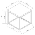 Birdie Square End Table Sonoma Gray 705617 By Coaster Furniture 13
