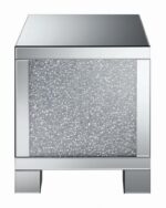 Gillian Square End Table Silver and Clear Mirror 722497 By Coaster Furniture 13