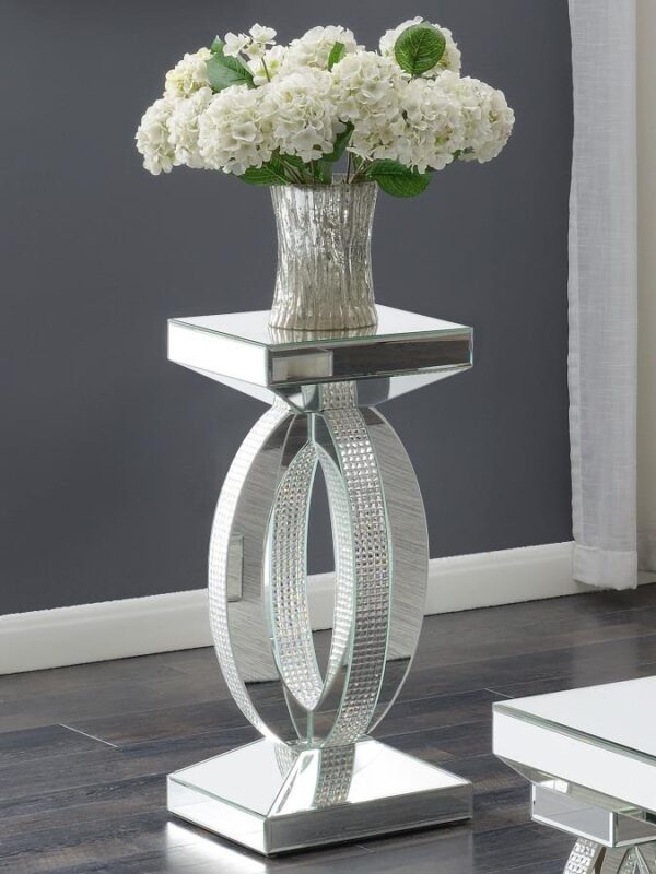 Amalia Square End Table with Lower Shelf Clear Mirror 722517 By Coaster Furniture 6