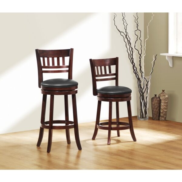 Dark cherry Edmond Collection Swivel Counter Height Chair By Homelegance 9