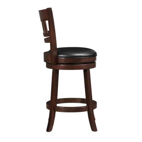 Dark cherry Edmond Collection Swivel Counter Height Chair By Homelegance 11