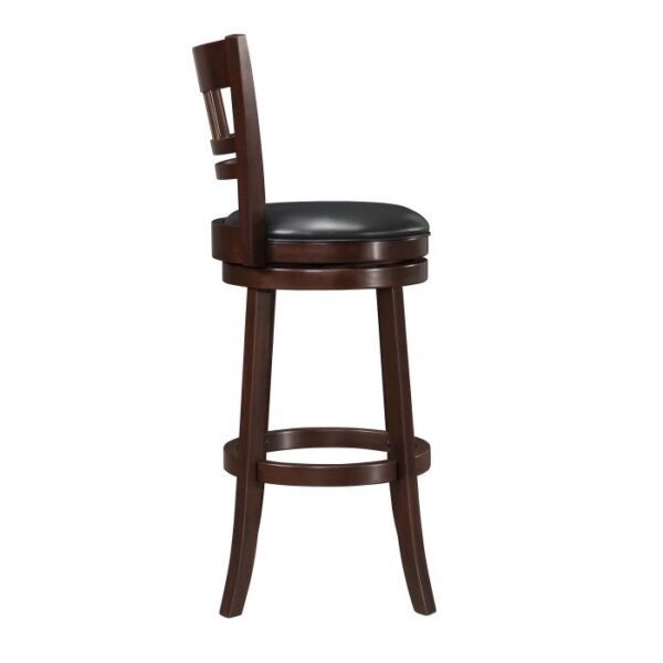 Dark cherry slatted Edmond Collection Swivel Pub Height Chair By Homelegance 9