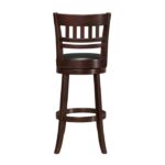 Dark cherry slatted Edmond Collection Swivel Pub Height Chair By Homelegance 14