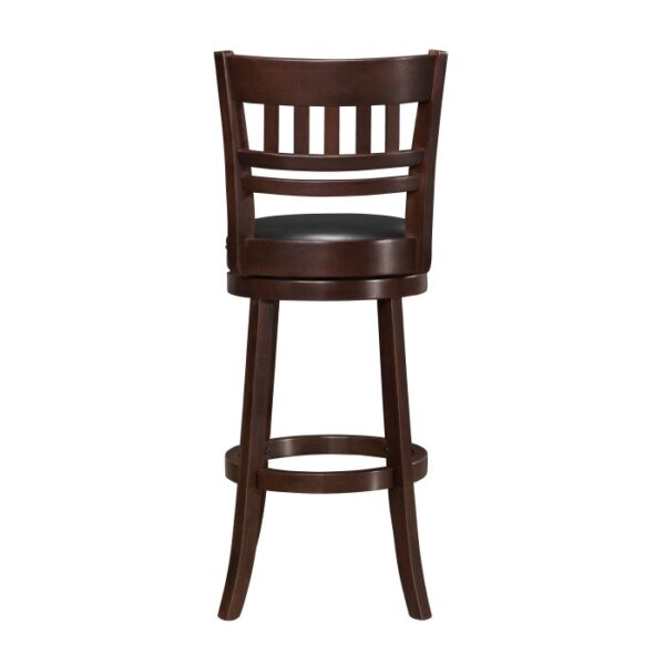 Dark cherry slatted Edmond Collection Swivel Pub Height Chair By Homelegance 10