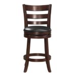 Dark cherry Edmond Collection Swivel Bar Height Chair By Homelegance 13